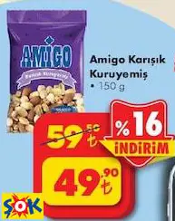 AMİGO KARIŞIK KURUYEMİŞ 150 G